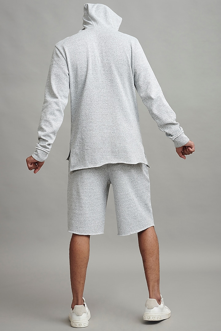 Grey Polyester Jogger Shorts by Dash and Dot Men at Pernia's Pop Up Shop