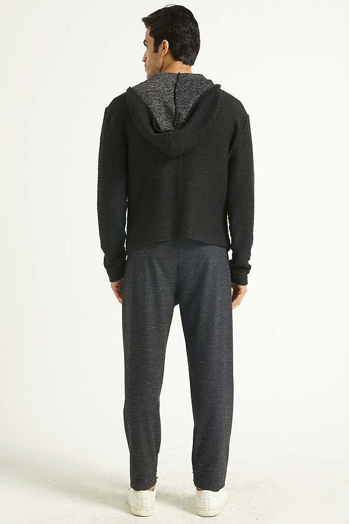 Black Suiting Hoodie Jacket by Dash and Dot Men at Pernia's Pop Up Shop