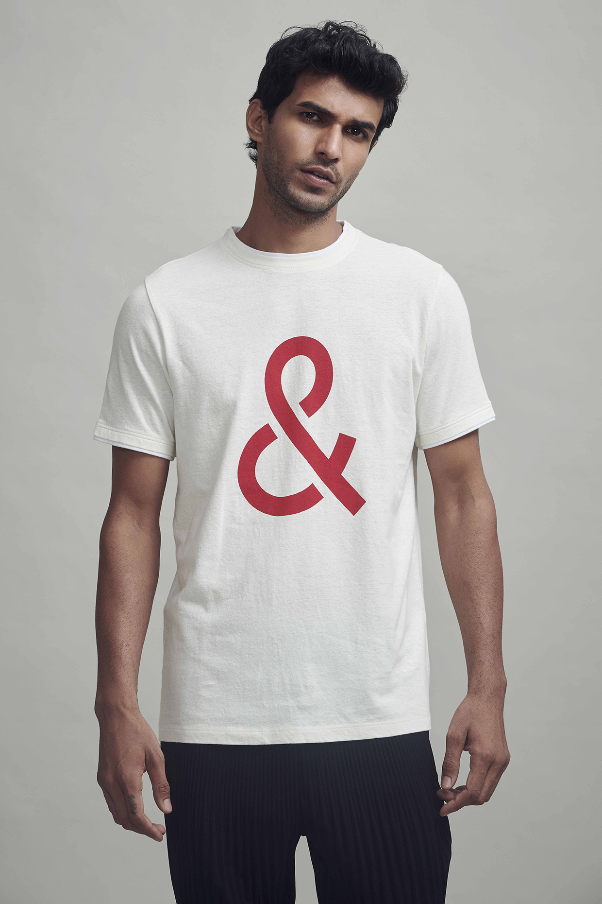 White Organic Cotton T-Shirt by Dash and Dot Men