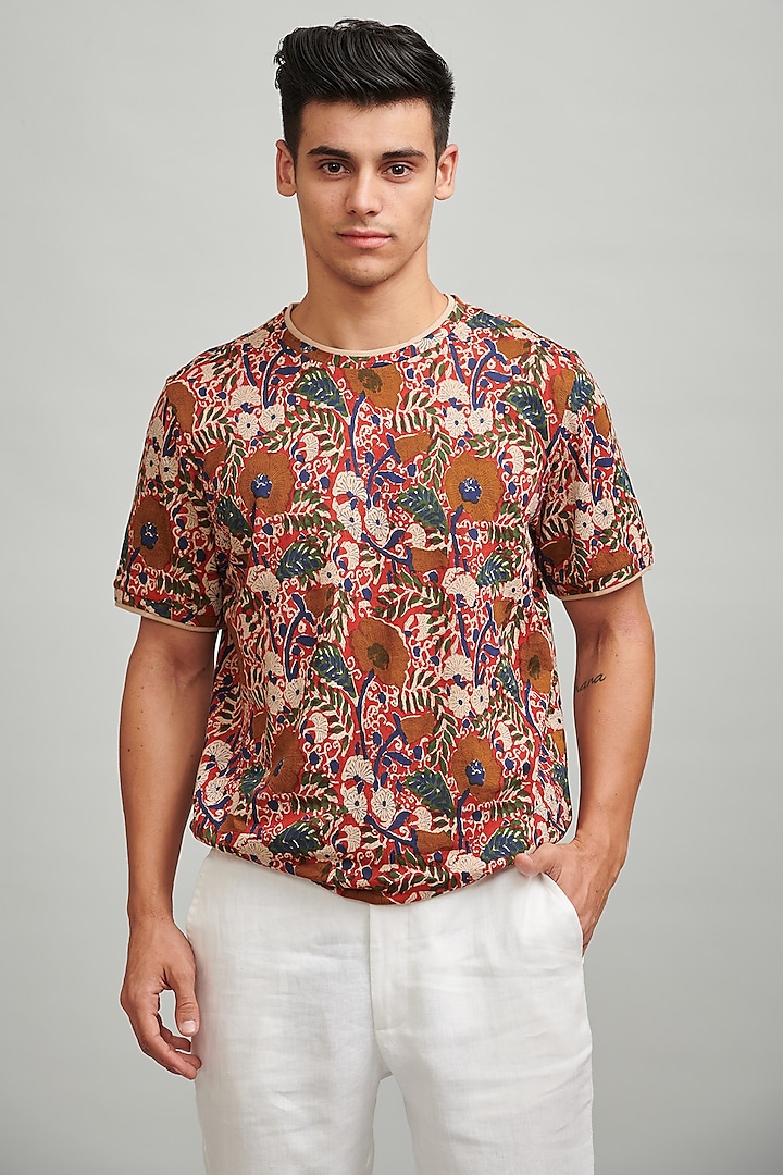 Multi-Colored Printed T-Shirt by Dash and Dot Men