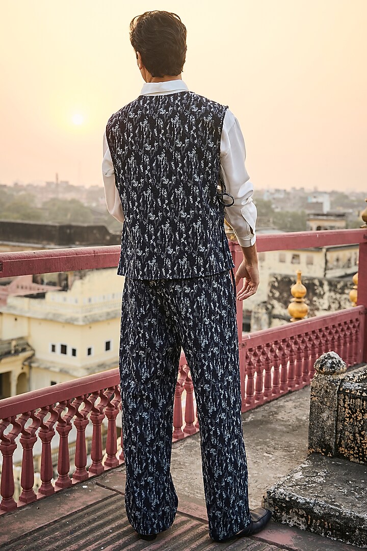 Multi-Colored Cotton Polyester Jacquard Pants by Dash and Dot Men at Pernia's Pop Up Shop