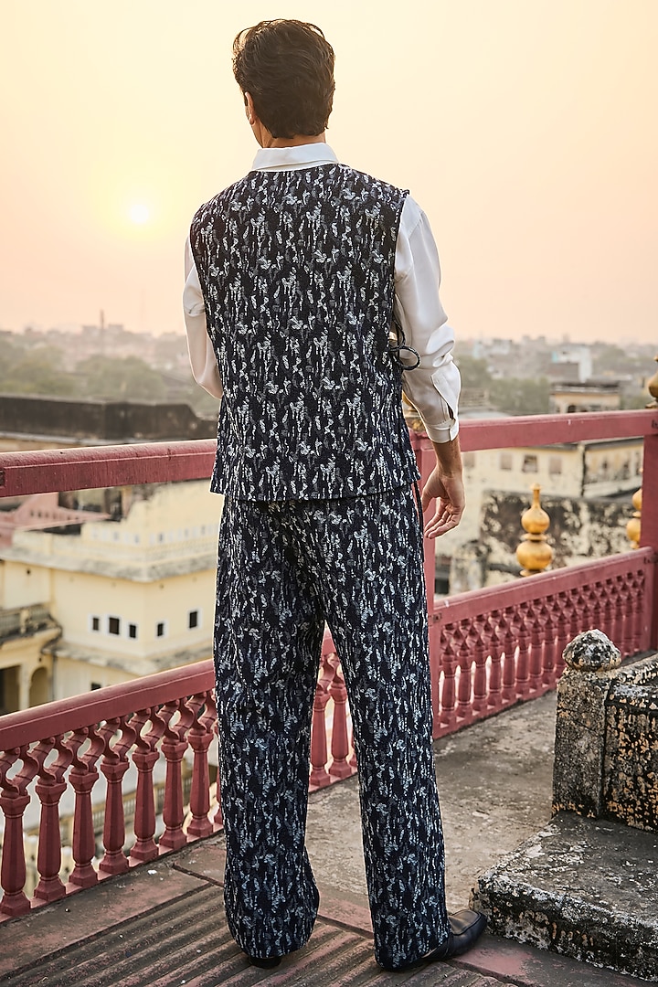 Multi-Colored Cotton Polyester Jacquard Pant Set by Dash and Dot Men at Pernia's Pop Up Shop
