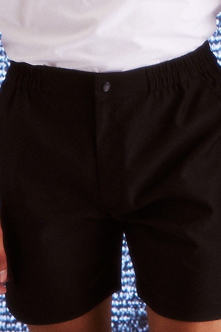 Black Suiting Shorts by Dash and Dot Men at Pernia's Pop Up Shop
