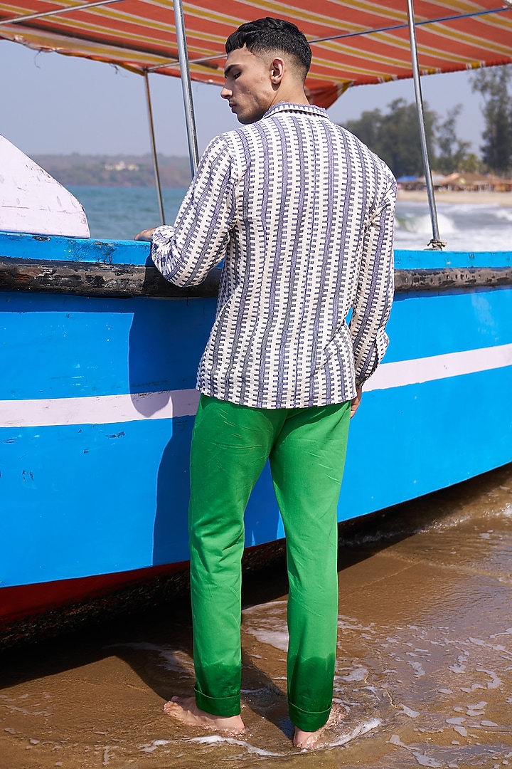 Green Cotton Pants by Dash and Dot Men at Pernia's Pop Up Shop