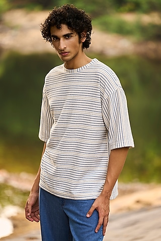 Buy Cotton Silk T Shirt for men Online from Indian Designers 2025
