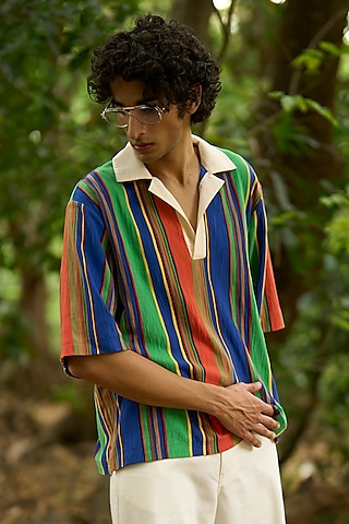 Buy Cotton Silk T Shirt for men Online from Indian Designers 2025