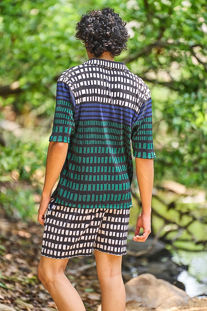 Multi-Colored Recycled Polyester Checkered Printed Co-Ord Set by Dash and Dot Men at Pernia's Pop Up Shop