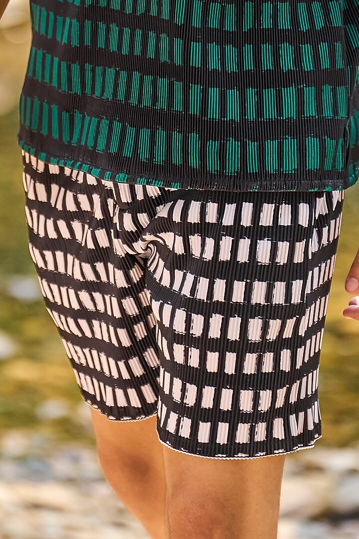 Multi-Colored Recycled Polyester Checkered Printed Co-Ord Set by Dash and Dot Men at Pernia's Pop Up Shop