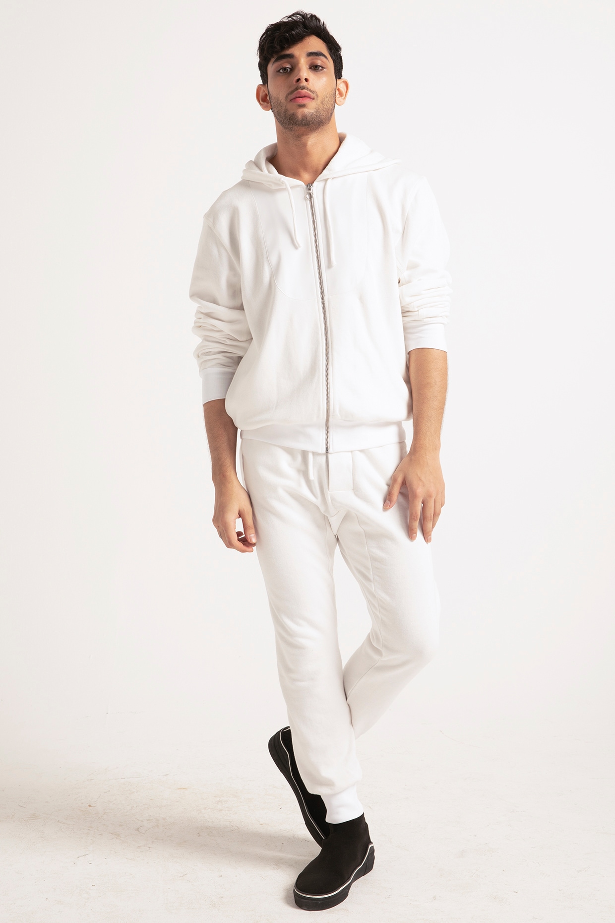 White cotton jogger set new arrivals