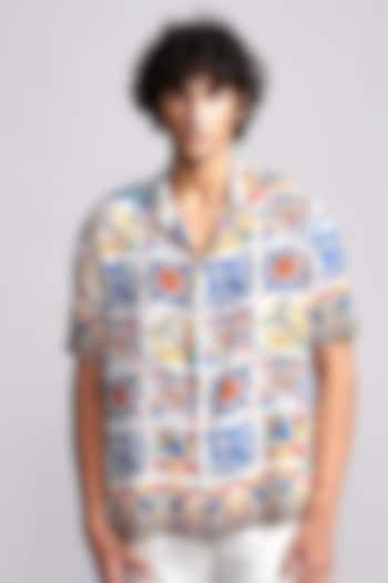 Multi-Colored Viscose Printed Boxy Shirt by Dash and Dot Men at Pernia's Pop Up Shop