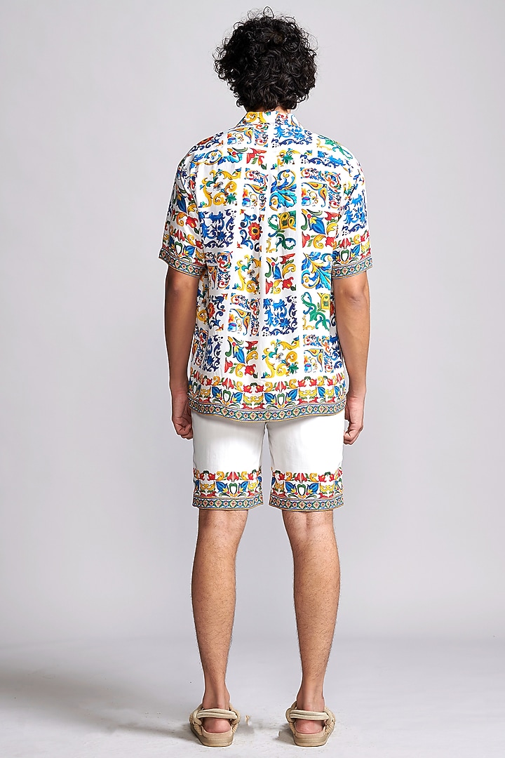 Multi-Colored Viscose Printed Shorts by Dash and Dot Men at Pernia's Pop Up Shop