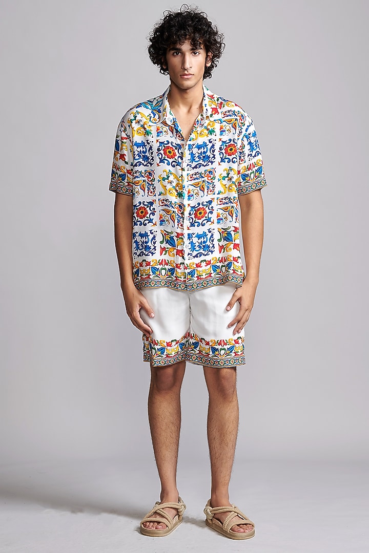 Multi-Colored Viscose Printed Shorts by Dash and Dot Men at Pernia's Pop Up Shop