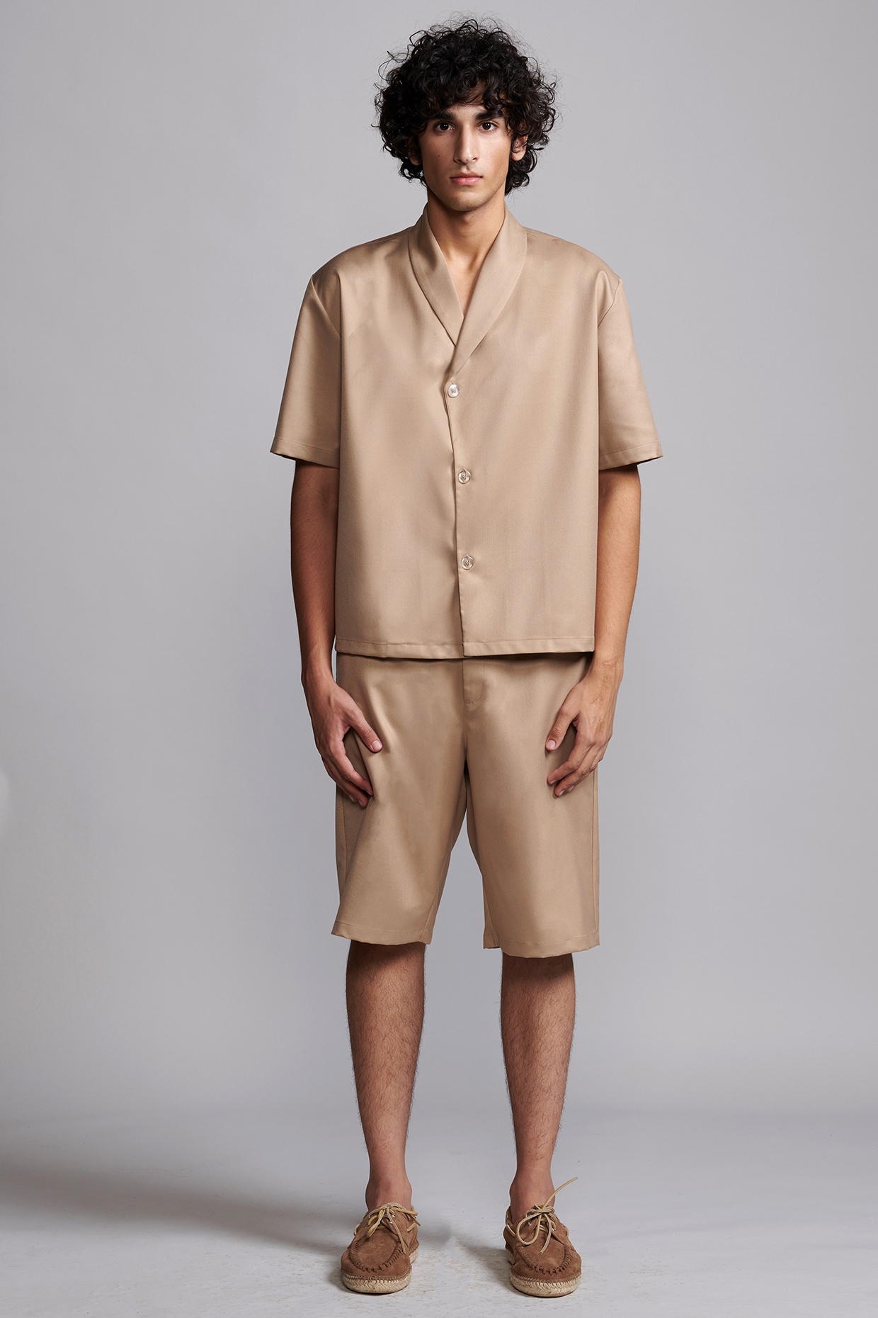 ●depound● Bermuda Half Pants Beige DP2500PT001DBES bermuda half pants - beige - DEPOUND CO LTD