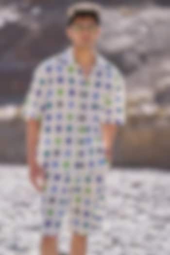 Multi-Colored Organic Cotton Checkered Shorts by Dash and Dot Men