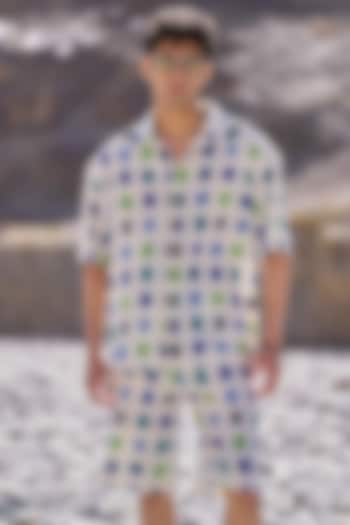 Multi-Colored Organic Cotton Checkered Co-Ord Set by Dash and Dot Men