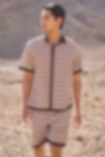 Multi-Colored Organic Cotton Poplin Printed Co-Ord Set by Dash and Dot Men