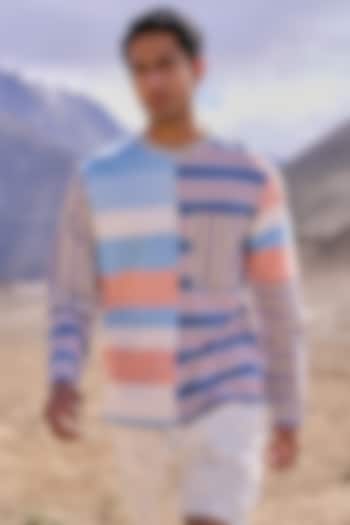 Multi-Colored Organic Cotton Striped T-Shirt by Dash and Dot Men