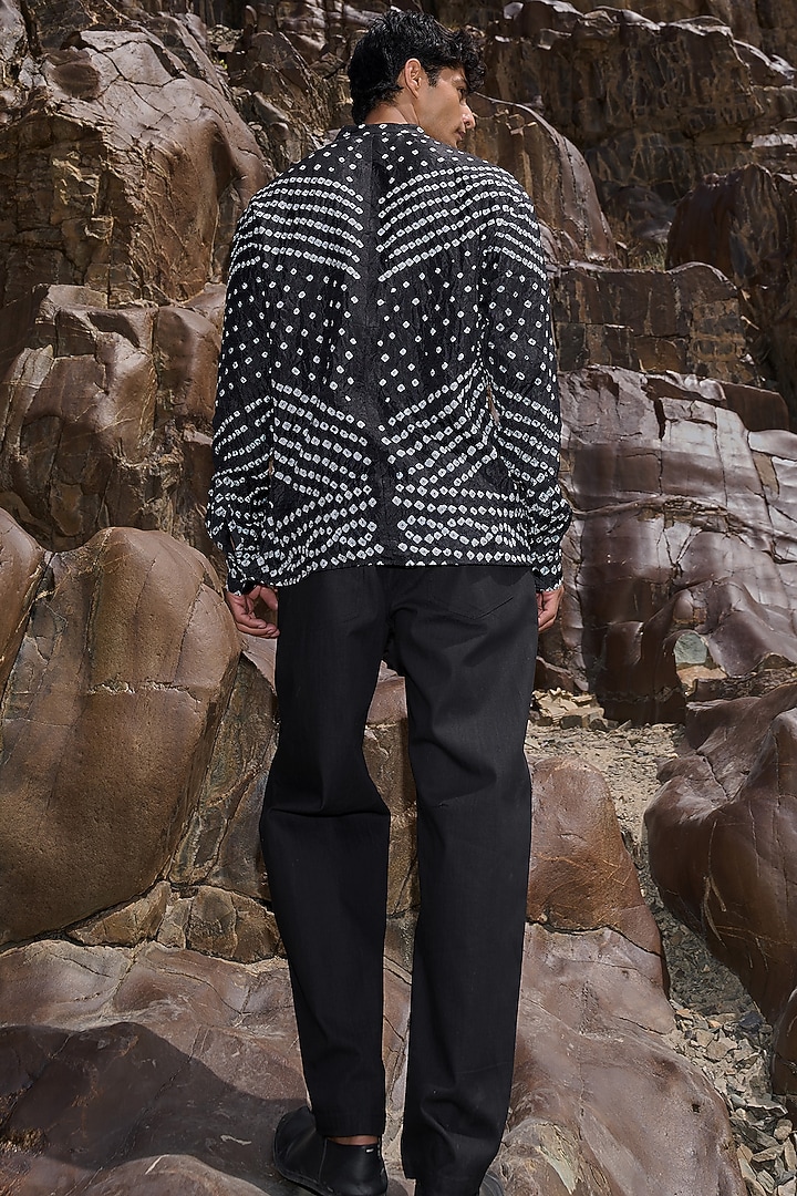 Black Organic Cotton Barrel Pants by Dash and Dot Men at Pernia's Pop Up Shop
