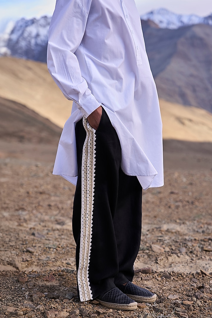 Black Line Straight Pants by Dash and Dot Men at Pernia's Pop Up Shop