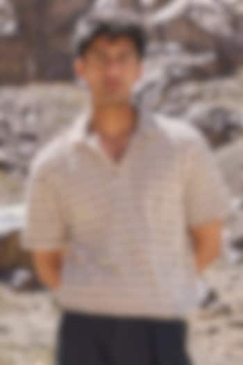 Multi-Colored Jacquard Knit Polo T-Shirt by Dash and Dot Men