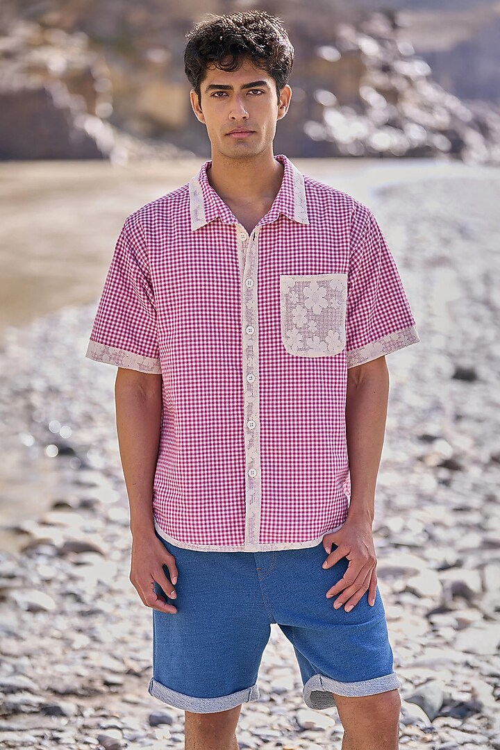 Multi-Colored Organic Cotton Reversible Floral Party Wear Shirt by Dash and Dot Men at Pernia's Pop Up Shop