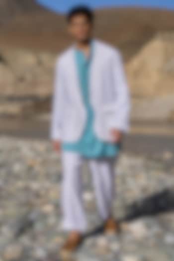 White Linen Pants by Dash and Dot Men