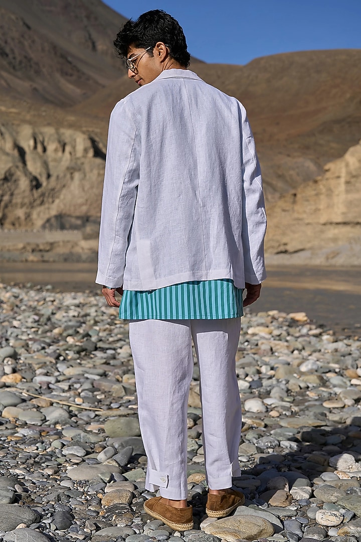White Linen Pants by Dash and Dot Men at Pernia's Pop Up Shop