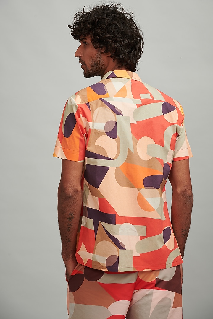 Multi-Colored Printed Swim Shorts With Shirt by Dash and Dot Men at Pernia's Pop Up Shop