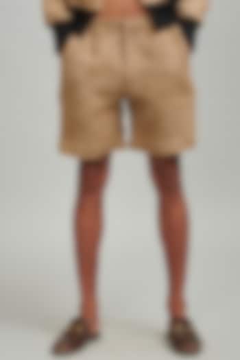 Natural-Colored Jute Shorts by Dash and Dot Men