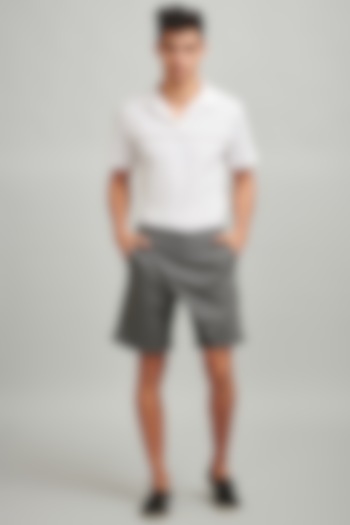 White Cotton Polo Summer Shirt by Dash and Dot Men at Pernia's Pop Up Shop