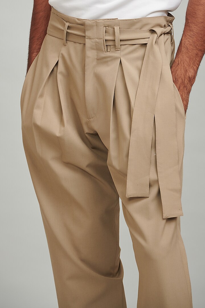 SOCIAL PLEATED PANTS BEIGE - CLASS