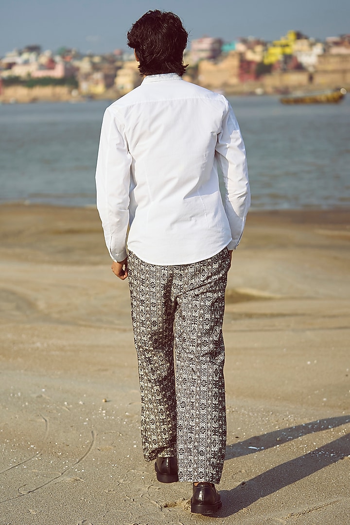 White Organic Cotton Summer Shirt by Dash and Dot Men at Pernia's Pop Up Shop