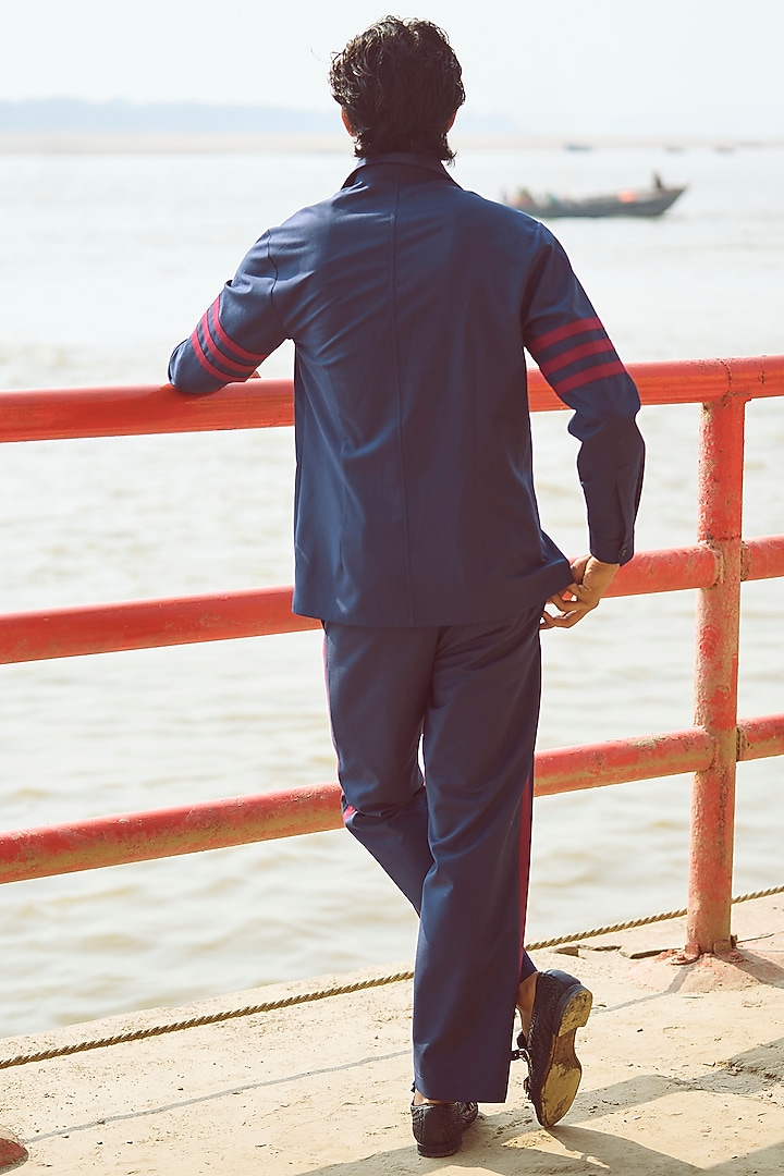 Navy Polyester & Viscose Summer Shirt by Dash and Dot Men at Pernia's Pop Up Shop