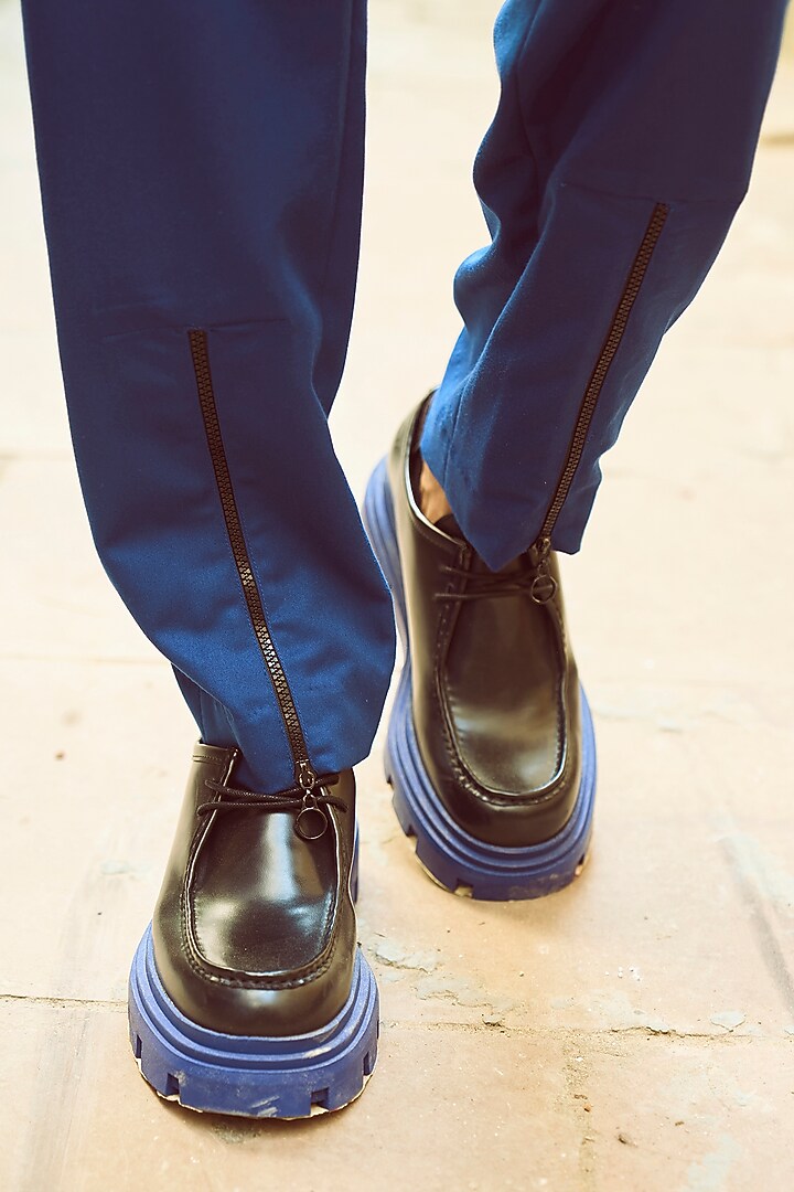 Blue Suiting Zip Cuff Pant by Dash and Dot Men at Pernia's Pop Up Shop