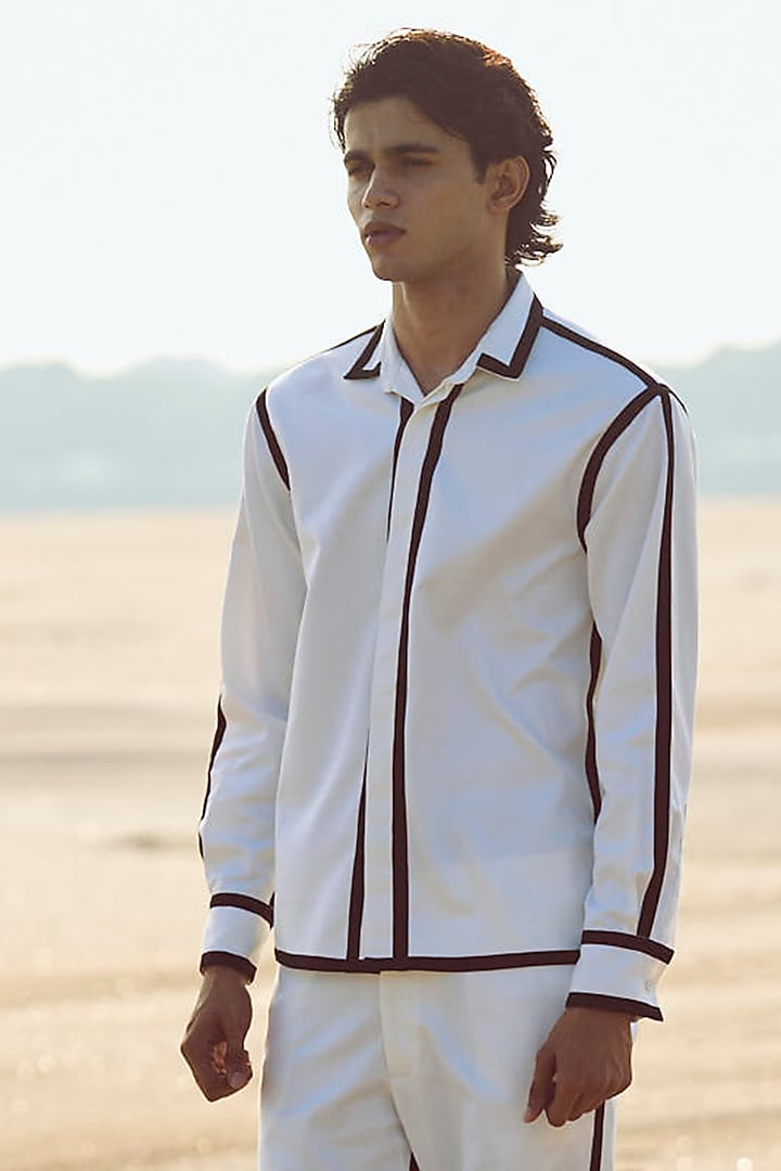 White Suiting Shirt by Dash and Dot Men