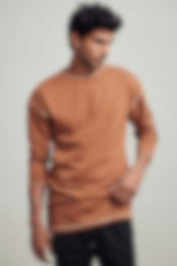 Burnt Orange Polyester T-Shirt by Dash and Dot Men