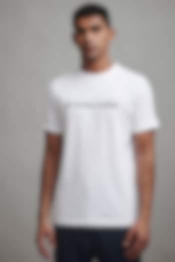 White Printed T-Shirt by Dash and Dot Men