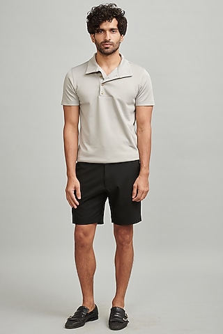 Grey Polo T-Shirt by Dash and Dot Men