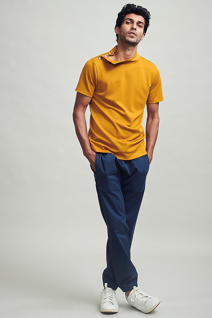 Mustard Polo T-Shirt by Dash and Dot Men