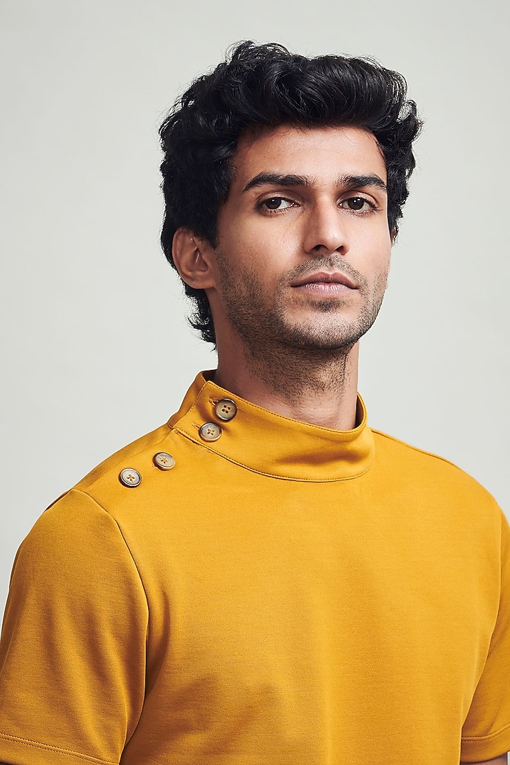 Mustard Polo T-Shirt by Dash and Dot Men at Pernia's Pop Up Shop