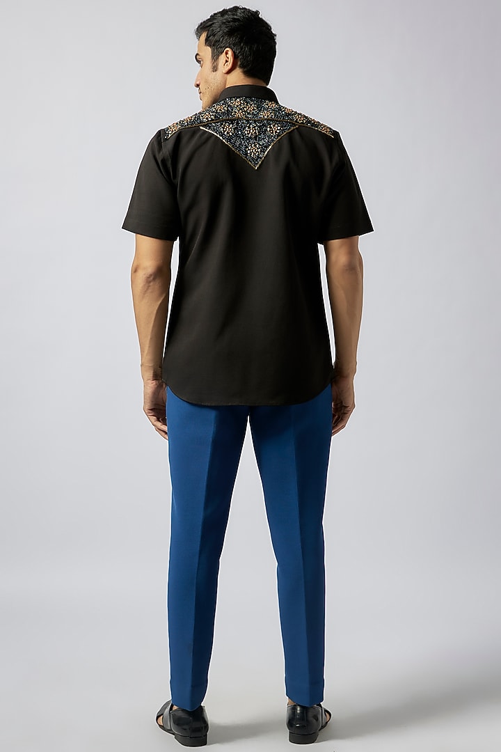 Cobalt Blue Roma High-Waisted Pant Set by Dapper & Dare at Pernia's Pop Up Shop