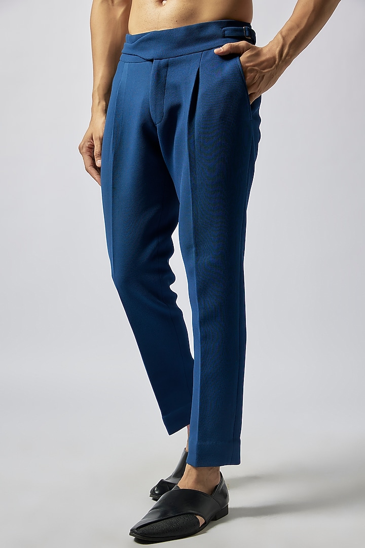 Cobalt Blue Roma High-Waisted Pant Set by Dapper & Dare at Pernia's Pop Up Shop