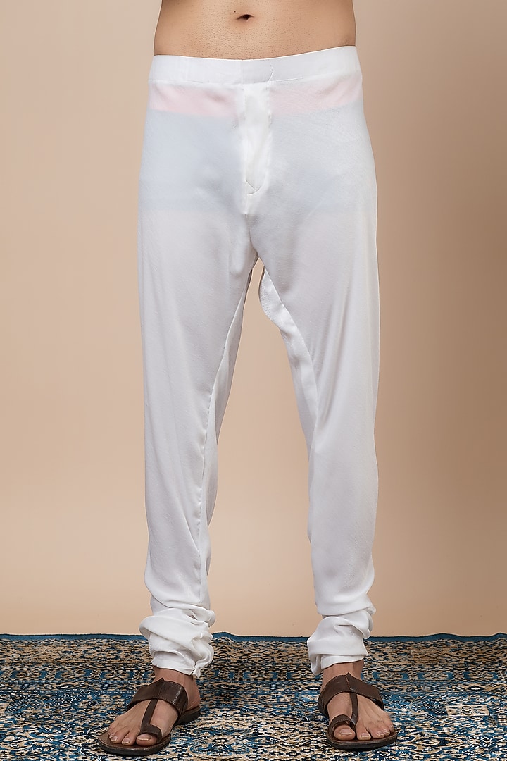 Navy Blue Crepe Thread Embroidered Kurta Set by Dapper & Dare at Pernia's Pop Up Shop