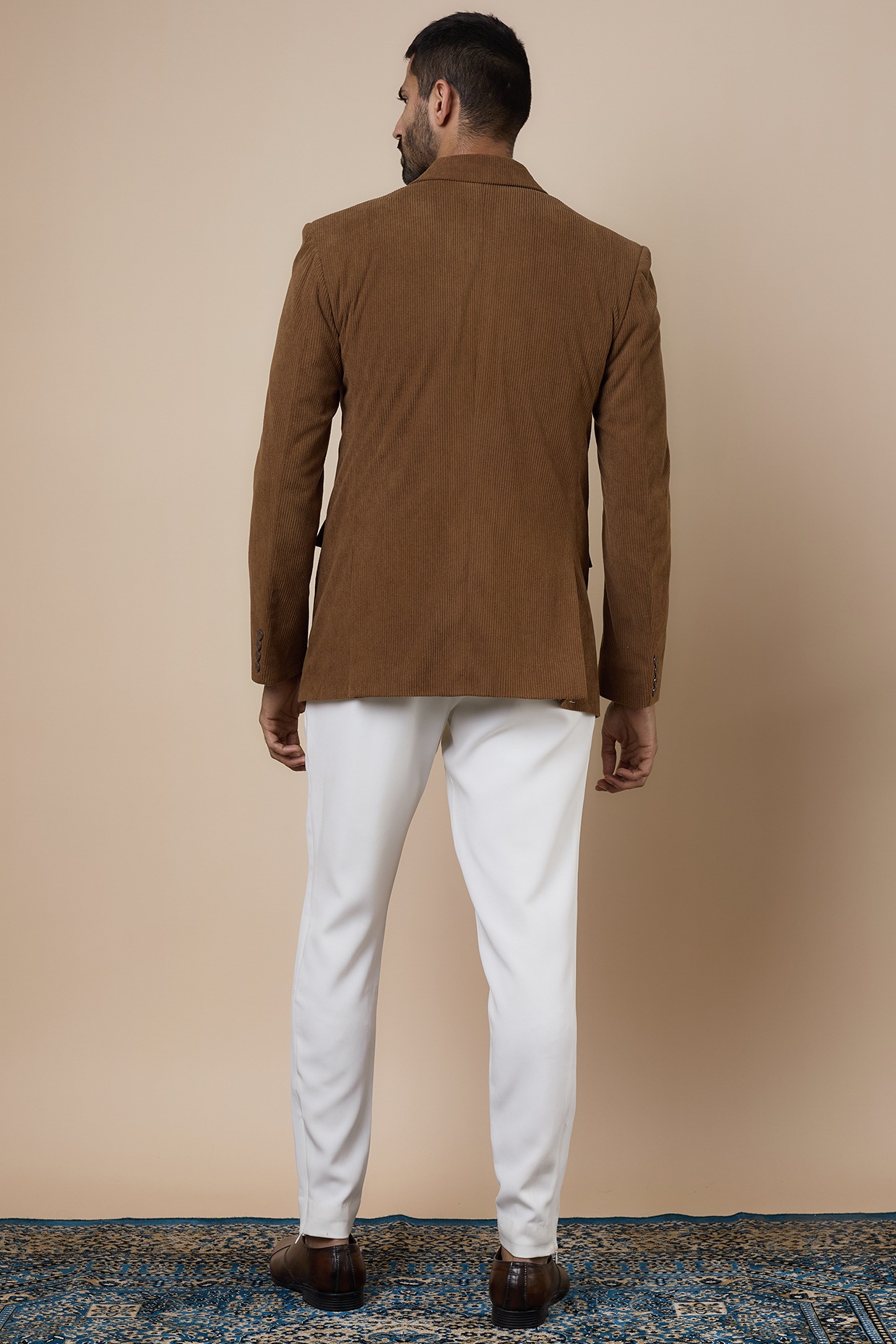 Brown Corduroy Blazer Set by Dapper & Dare at Pernia's Pop Up Shop