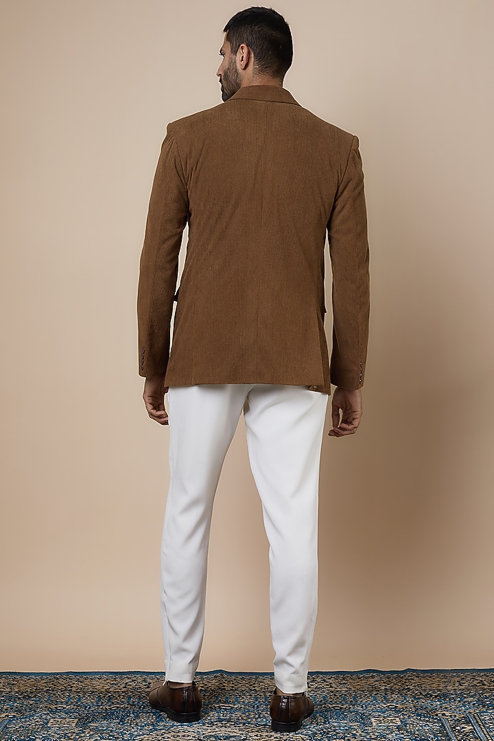 Brown Corduroy Blazer Set by Dapper & Dare at Pernia's Pop Up Shop