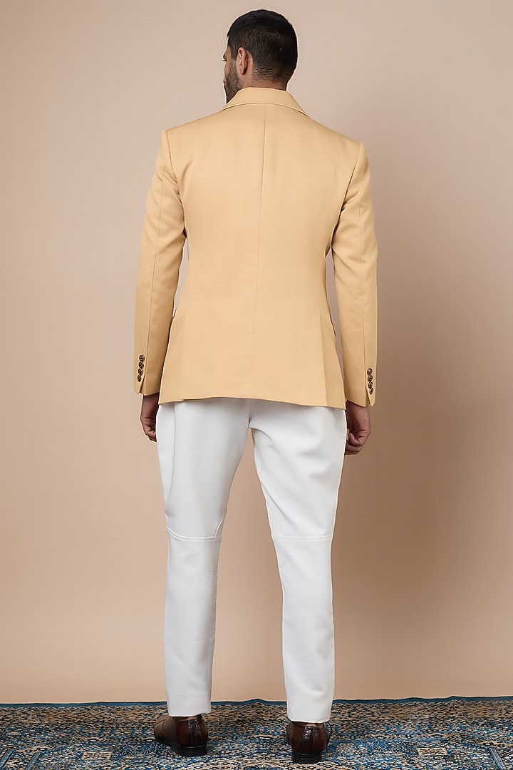 Brownish Beige Japanese Cotton Twill Blazer Set by Dapper & Dare at Pernia's Pop Up Shop