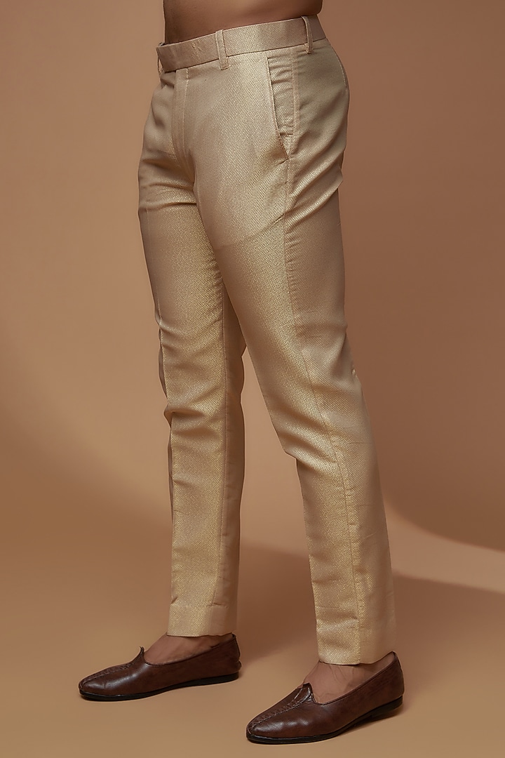 Caramel Brown Jute Cotton Blend Embellished Indo-Western Set by Dapper & Dare at Pernia's Pop Up Shop
