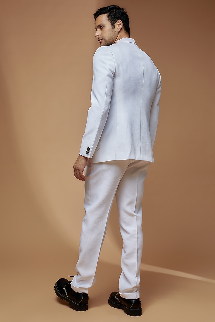 White Linen Blazer Set by Dapper & Dare at Pernia's Pop Up Shop