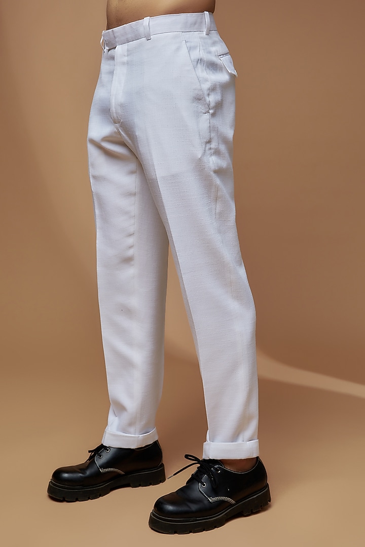 White Linen Blazer Set by Dapper & Dare at Pernia's Pop Up Shop
