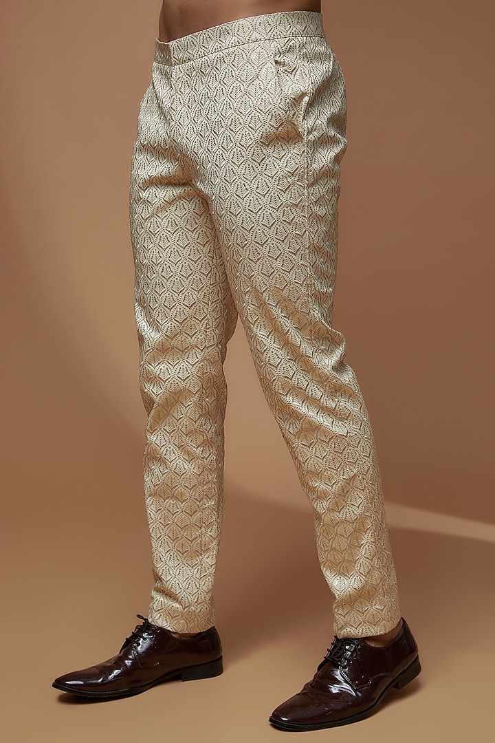 Gold Sequins Georgette Embroidered Indo-Western Set by Dapper & Dare at Pernia's Pop Up Shop